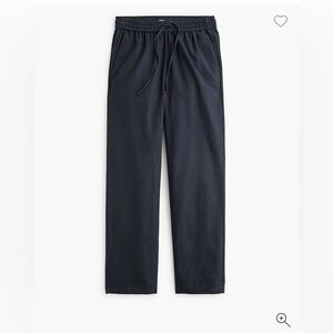 J. Crew Factory Women's Linen Wide Leg Pants in Black